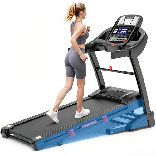 Image of 4.5 HP Foldable Treadmill with 15% Auto Incline, Treadmill 300 lb Capacity, Treadmills for Home,10 MPH Speed, Bluetooth APP Integration, 64 Pre-Set Programs & Smart Training Analytics