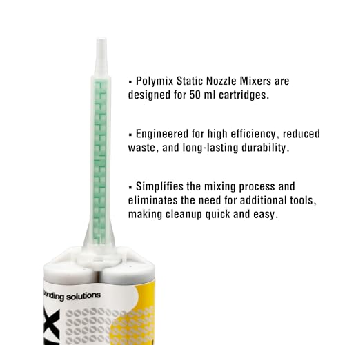 Image of Polymix Panel Bond 20 Adhesive 50ml Cartridge & Two Application Mixing Nozzles