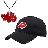 Yananmall - Juego de collar y gorra de béisbol, diseño de anime, unisex