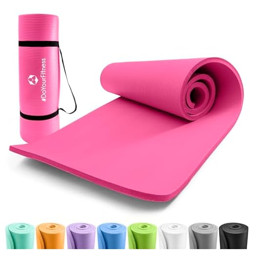 #DoYourFitness® Esterilla de fitness y yoga | Esterilla antideslizante suave y gruesa | 183 x 61 x 1,5 cm | ideal para gimnasia, pilates y yoga | Para principiantes y avanzados [rosa]