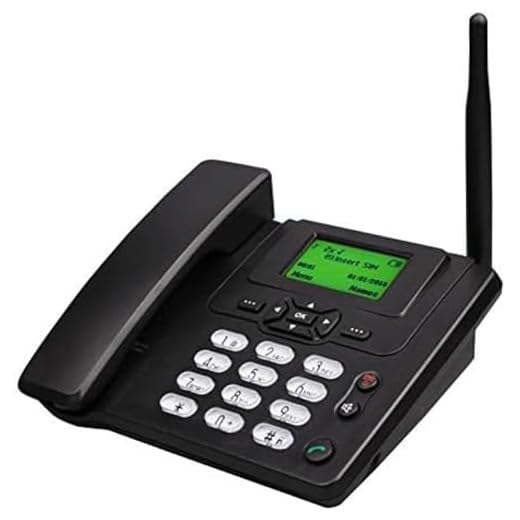 Teléfono De Escritorio con Ranura para Tarjeta SIM, Teléfono Fijo Inalámbrico De Escritorio, para Empresas O Familias, Identificador De Llamadas, Rellamada, Funciones Manos Libres, Teléfono De Esc