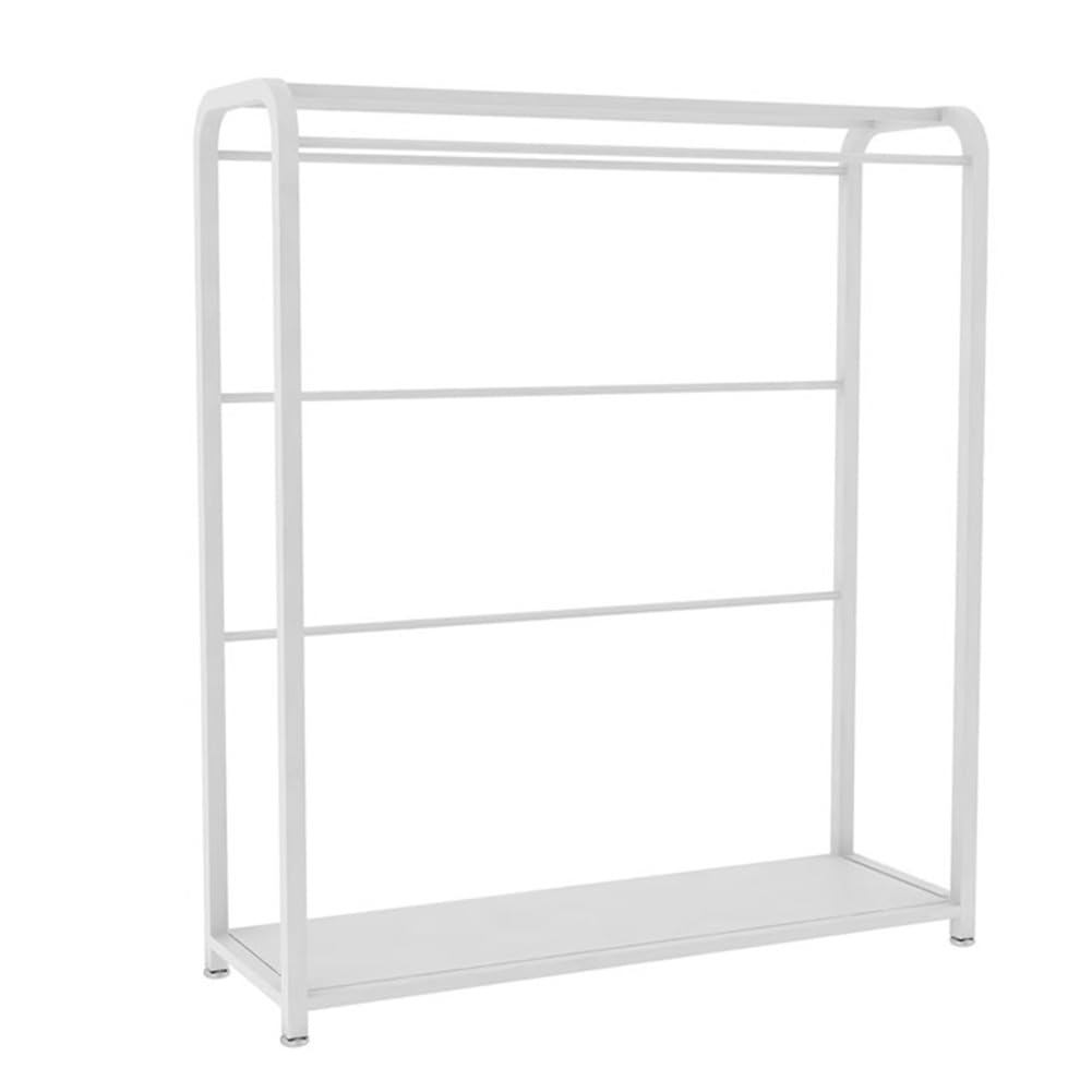 Scaffali Appendiabiti In Metallo Per Negozi Di Abbigliamento, Espositore Da Pavimento Per Biancheria Intima, Sciarpe, Mutandine, Calze, Pantofole E Pantaloncini, Facile Da Installare, Bianco - 150X40