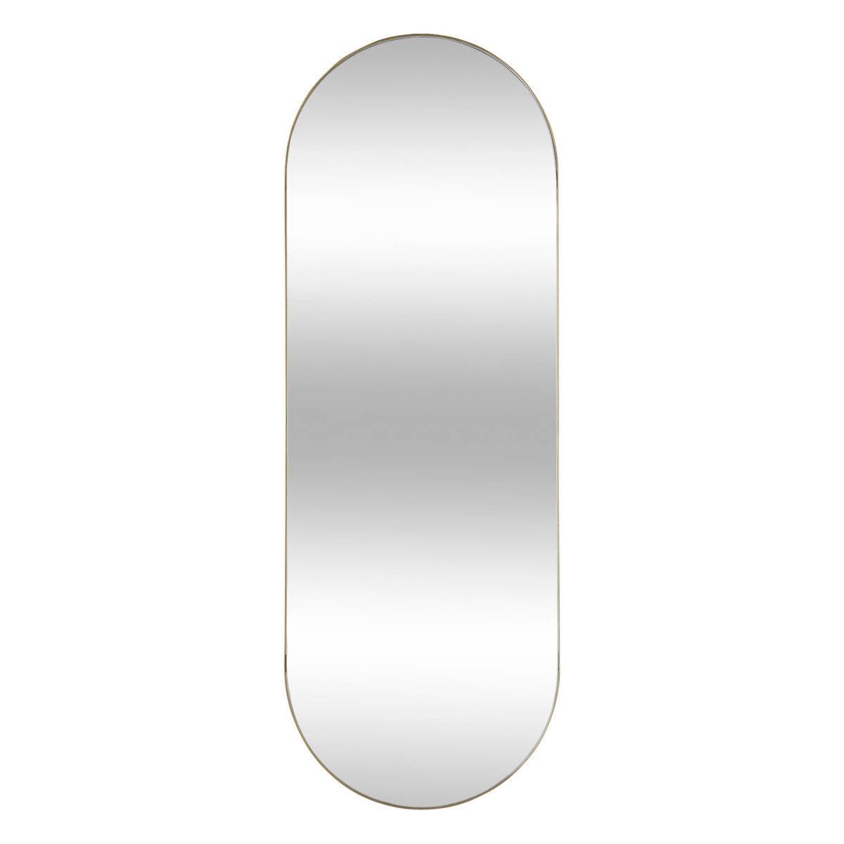 Atmosphera - Miroir Mural Ovale Selena Doré - 112 x 40 cm - Contour en Métal - pour Entrée, Chambre, Dressing