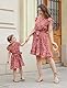 PATPAT Mutter Tochter Kleid Set: Gepunktetes Kleid mit Flatterärmeln für perfekte Familien-Matching-Outfits,Kleider für Baby - Mädchen/Mädchen/Damen