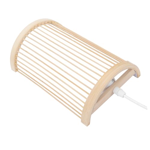 Homoyoyo Lámpara de Pared Tejida de Bambú Decorativa Diseño Simple y Compacto Fácil Instalación Luz para Hogar Estilo Rústico y Natural Artesanal para Interiores