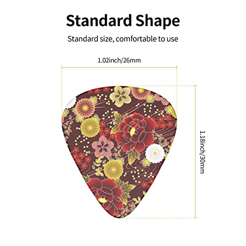 Lot de 12 médiators pour guitare électrique basse acoustique Motif floral Rouge - Les Beatles, Paul McCartney, John Lennon, RIngo Starr, George Harrison Lot de 12 médiators pour guitare électrique basse acoustique Motif floral Rouge – Image 6