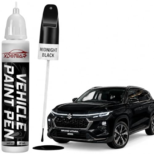 Image of XDOTOAR Car Touch Up Paint for Maruti Suzuki Grand Vitara Midnight Black (ZAM) | 2K Paint Technology | Exact Color Match | Car Scratch Repair Paint Pen | Automotive Touch Up Paint | Quick Drying | Rust Protection | 18ml