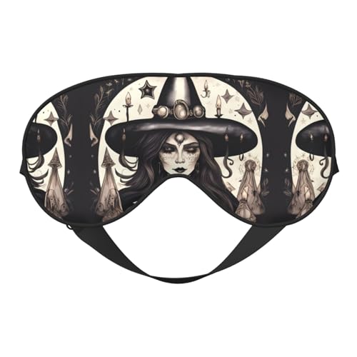Magic Witch Witchcraft ボヘミアンプリント スリープマスク ナイト目隠し ソフトアイシェードカバー レディース メンズ 旅行 昼寝 瞑想用