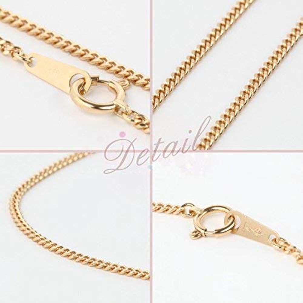 Amazon | 喜平ネックレス K18 18金 2面(5g-50cm)引輪 6mmLプレート 2面