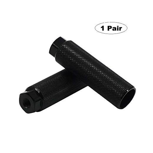 Leo and his friends 2 Pcs Alloy Bike Pegs BMX Pedals Fit 3/8 inch Axles (Pure Black)