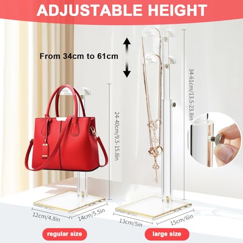Porte sac à main table ajustable lot de 2 supports transparents - 3