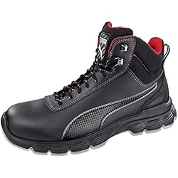 Botas De Trabajo Puma Hombre Puma 630101-202-42 ´´Pioneer´´ Zapatos de seguridad, Mid S3, ESD SRC, talla 8, color negro