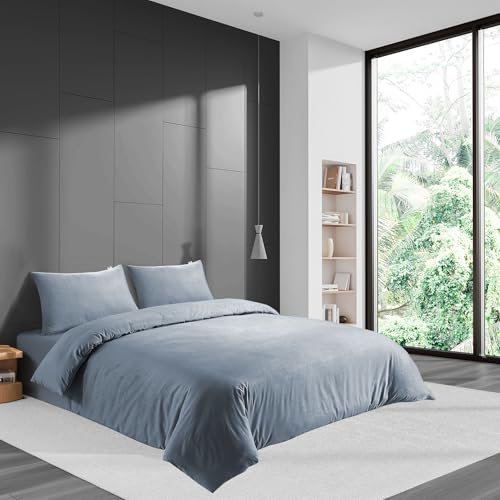 LYMA Set di biancheria da letto, con copripiumino matrimoniale con