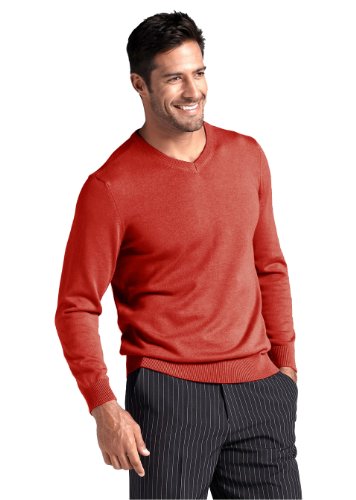 Preisvergleich Produktbild Herren Pullover V-Ausschnitt Orange Gr.M