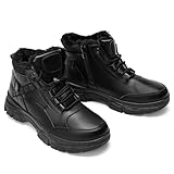 GLAMORA Botas de invierno para mujer impermeables con forro de pelo cálido, suela antideslizante y cremallera lateral, diseño urbano cómodo y resistente ideal para trabajo, montaña o uso diario