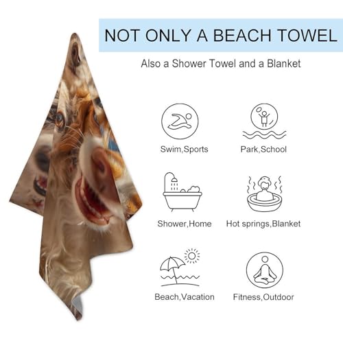 Serviette de plage à séchage rapide et ultra-absorbante