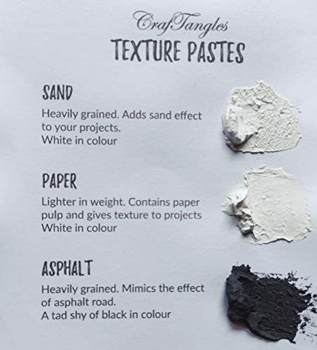 CrafTangles Texture Paste - White (120 ml), for Art and Craft, Non Toxic, Made in India, Artist Grade, Add Texture to Art, CTMMTPW120