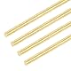 DMiotech 4er Pack 5mm x 350mm Messingstangen, Massiver runder Messingstab für DIY-Handwerk Messingschweißstangen Drehbankstangen für Durchschläge Wellen Modellflugzeug Schiff Auto