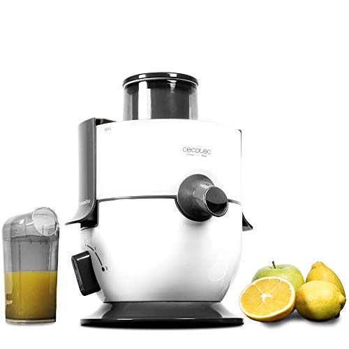 Cecotec Centrifugeuse StrongTitanium 19000. Disque avec Revêtement Titane, Tube d’Embouchure XL, 650W de Puissance Maximale (Blanc)