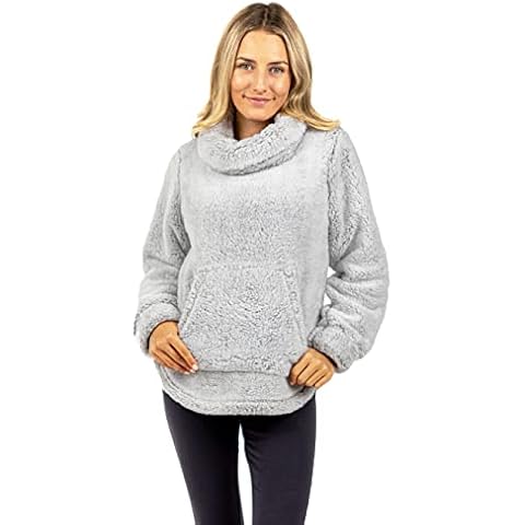 TURTLE Womens Grey Fleece Lounge Top Cover
