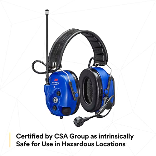 Image of 3M PELTOR WS LiteCom PRO III Headset, Intrinsically Safe, Headband, Professional Grade Durability, Wireless Two-Way Communication Radio, Bluetooth, Boom Microphone, Royal Blue, MT73H7F4D10NA-50