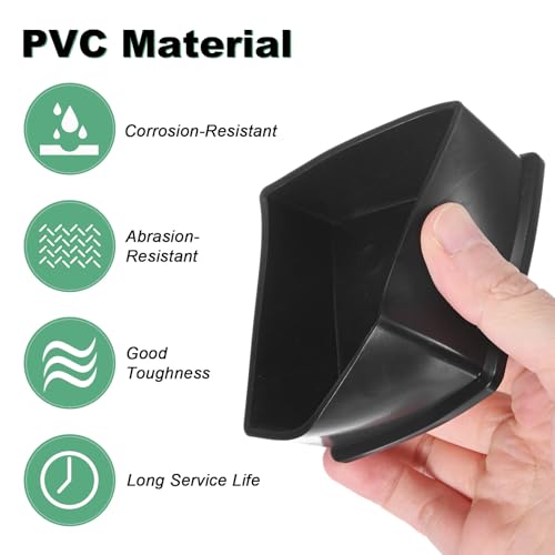 Image of M METERXITY 4-Pack Square Chair Leg Caps, 2.36 inch (60mm) PVC Chair Leg Floor Protectors for Chairs /Table /Bed, Furniture Feet Covers Cups Non-Slip End Tips