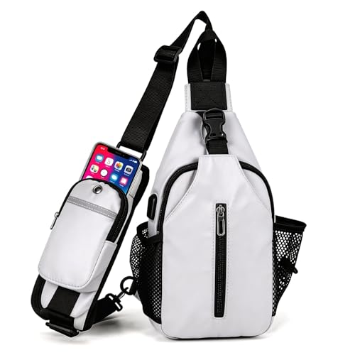 Image of JENAGREEN Waterproof Sling Backpack Crossbody Sling Bag for Women Men, Multipurpose Travel Hiking Adjustable Chest Bag Casual Daypack