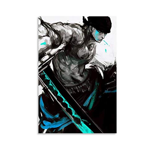 Impression sur toile Roronoa Zoro One Piece 5 - Décoration murale moderne pour chambre à coucher - 30 x 45 cm Cover