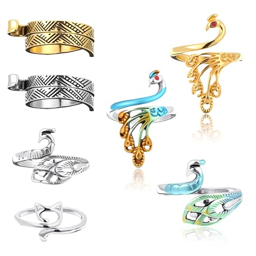 7 Stück Häkelring Häkel Zubehör Häkelringe Finger Strickring...