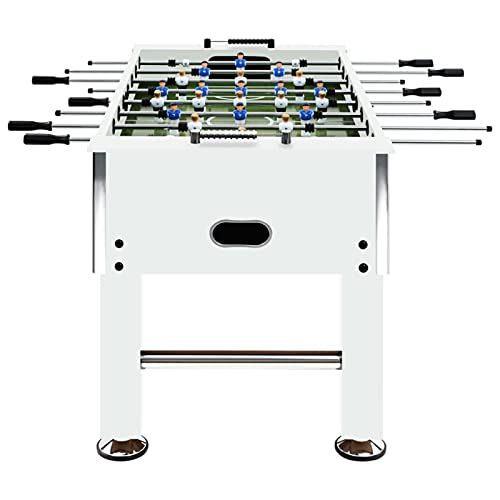 ZEYUAN Kickertisch Stahl 60 kg 140x74,5x87,5 cm Weiß Tischkicker, Tischfussball, Tischkicker Bälle, Tischkicker Erwachsene, Spieltisch – Bild 4