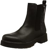 Obermaterial: Kunstleder Tom Tailor Damen 4293510 Chelsea-Stiefel, Black, 38 EU