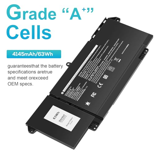 Image of 7FMXV 9JM71 4M1JN Laptop Battery for Dell Latitude 5320 7320 7420 7520 Latitude 5320 2-in-1 /7320 2-in-1 /7420 2-in-1 P133G P134G P135G P136G P138G P139G P110F 727CG HDGJ8 MHR4G TN2GY 0TN2GY CN-0727CG