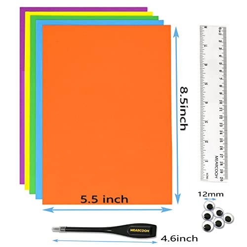 Image of 84PACK Foam Craft Sheets 8.5x5.5 inch Eva Color Bulk Foam Paper Set for Art Craft Projects DIY Handcraft by MEARCOOH