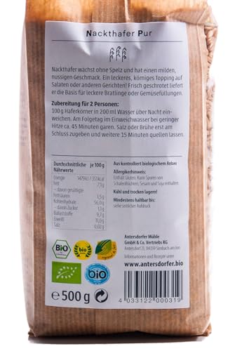 Antersdorfer - Die Bio-Mühle Bio Nackthafer Pur (1 x 500 gr)