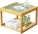 Tepototo ネストテーブル センターテーブル ローテーブル リビングテーブル コーヒーテーブル 籐編みクラフト 自由な組み合わせ 寝室の装飾 リビングスペース 家庭用 シンプルデザイン 男女兼用 贈り物対応 北欧風 ナチュラルリ...