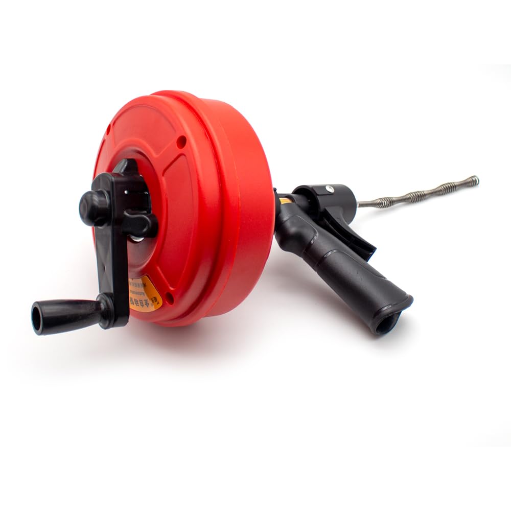 Toplionace Máquina de Desbloqueo de Alcantarillado con Manivela para El Hogar de 10M, Desatascador de Inodoro Drenaje de Suelo de Cocina Máquina de Dragado de Bloqueo de Tuberías de 20-75mm