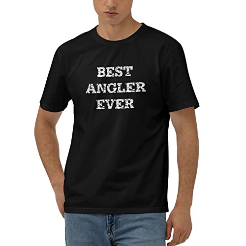 Lustige T-Shirts Best Angler Ever T-Shirt Graphic Tees, Farbe:, M