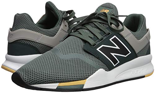 New Balance 247 V2 Tênis masculino, Faded Rosin/Black, 4