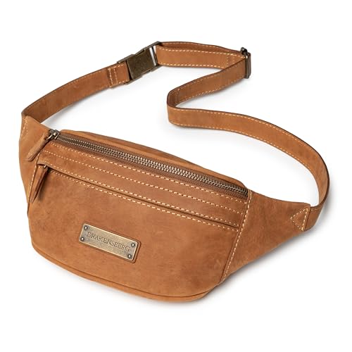 Sac banane en cuir Mel de style vintage marron élégant pour un look intemporel