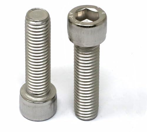 Image of iexcell 5 Pcs M12 x 45mm Thread Pitch 1.75 mm Stainless Steel 304 Hex Socket Head Cap Screws Bolts Kit