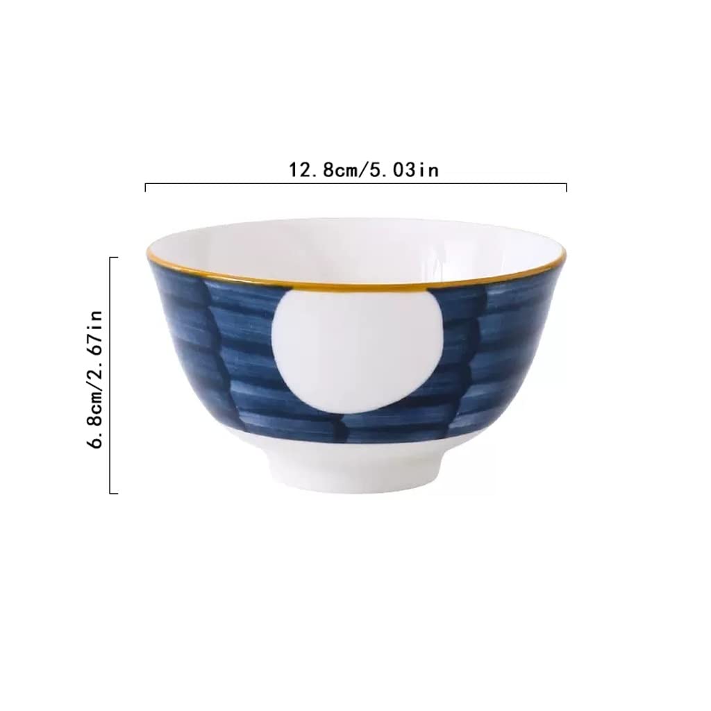 Miska do sałatek ceramiczna miska gospodarstwo domowe 10 zestawów kreatywna miska na ryż 13 cm miska ceramiczna prosta miska na ryż salaterka miska do serwowania (B, L)