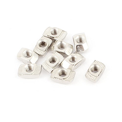 uxcell 10pcs 20 Series Compatible Drop in Type M4 T Slot Nuts 10mmx6mmx4.5mm