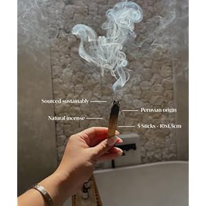 Bursera Palo Santo Sticks, Tree Planted with Every Order, 100% Natural, Ethical & Sustainable, 5-Pack Authentic Real Palo Santo Wood Incense Sticks from Peru for Aromatherapy, Smudging Bursera Palo Santo Sticks Tree Planted with Every Order 100 Natural Ethical Sustainable 5 Pack Authentic Real Palo Santo Wood Incense Sticks from Peru for Aromatherapy Smudging