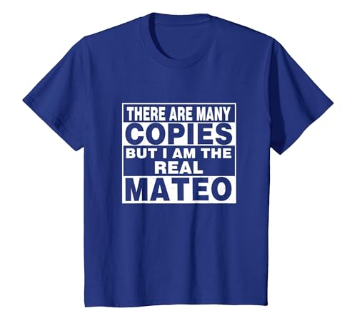 I Am Mateo - Camiseta Divertida para Regalo, diseño de Texto Camiseta, Niños, Azul Real, 8 años