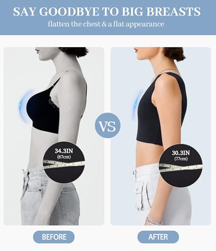 Rolewpy Chest Binder for Transgender FTM Women Binder Bra Tomboy Breast Binder Tank Top3