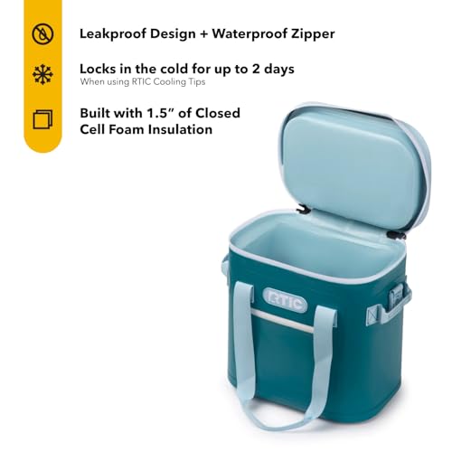 RTIC-Soft-Cooler-20-Can-Insulated-Bag-Portable-Ice-Chest-Box-for-Lunch-Beach-Drink-Beverage-Travel-Camping-Picnic-Car-Trips-Floating-Cooler-Leak-Proof-with-Zipper-Deep-Harbor