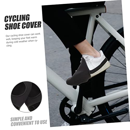 Cubiertas para los dedos de los zapatos para ciclismo Abaodam, impermeables y cortaviento, térmicas, 1 par, antideslizantes, para exteriores miniatura 2