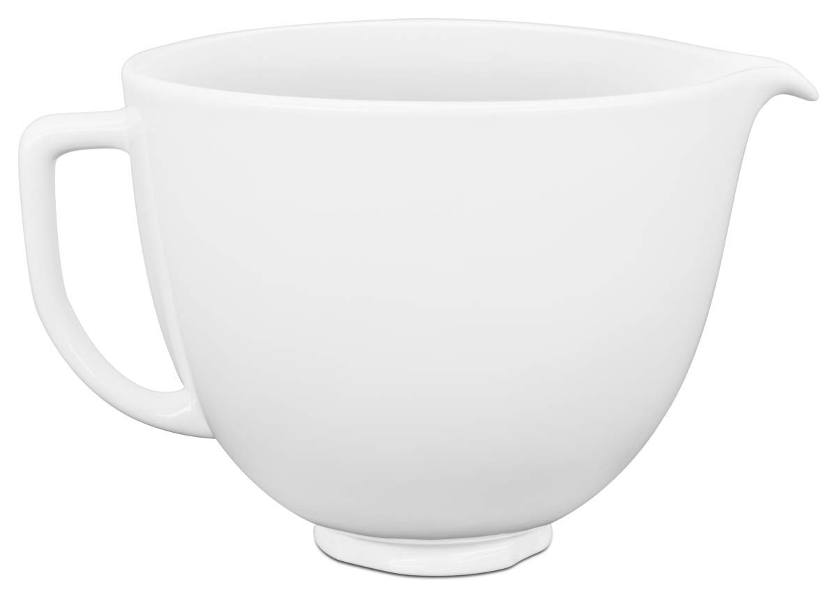 KitchenAid 5KSM2CB5LW Ceramic Bowl white chocolate for 4.3L and 4.8L stand mixer, 4,7 l Keramikschale WEISSE SCHOKOLADE