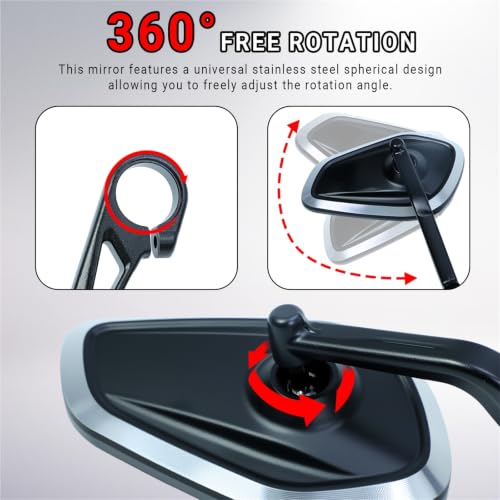 Espejos retrovisores de manillar giratorios para Street Triple S 765 765RS 765R y Rocket 3 3