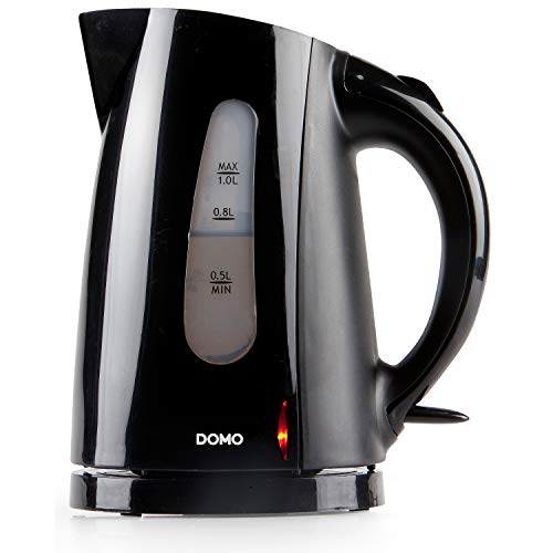 Preisvergleich Produktbild Domo DO9031WK Wasserkocher, Kunststoff, 1 Liter, schwarz